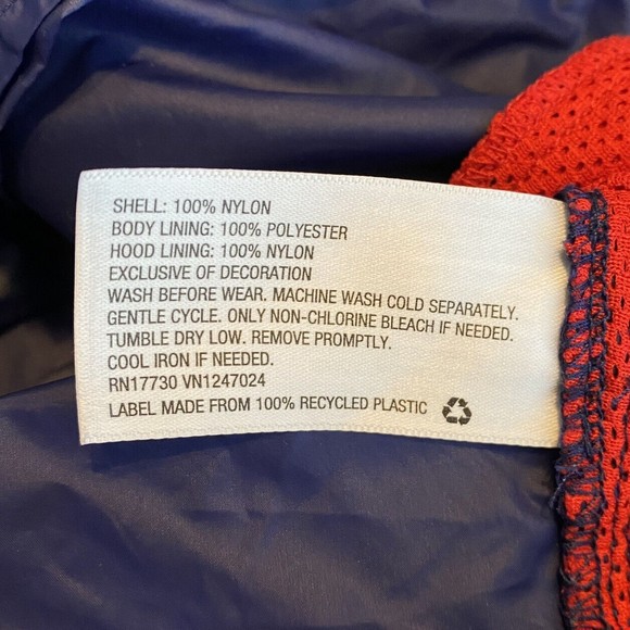 Vineyard Vines Boys XL Size 16 Red Navy Blue Windbreaker - Picture 9 of 9